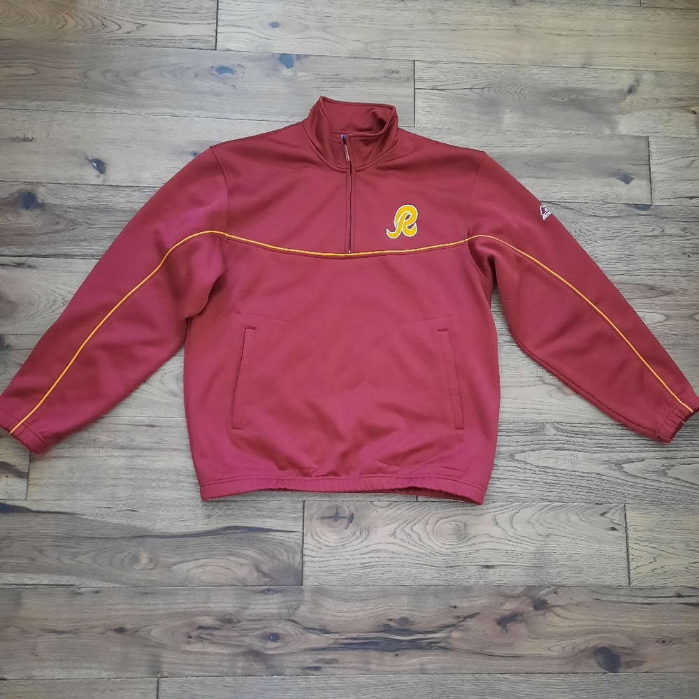 Reebok NFL Redskins Quarter Zip Pull Over Sweater Jacket